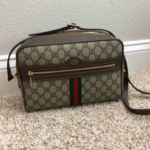 Gucci Ophidia GG Supreme Canvas & Leather Bag LIKE NEW 💯
